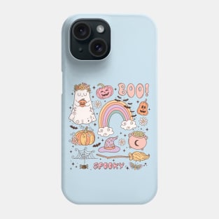 Retro Cute Groovy Halloween Ghost Hippie Phone Case