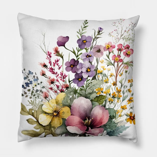 Wildflowers Pillow by UniqueMe