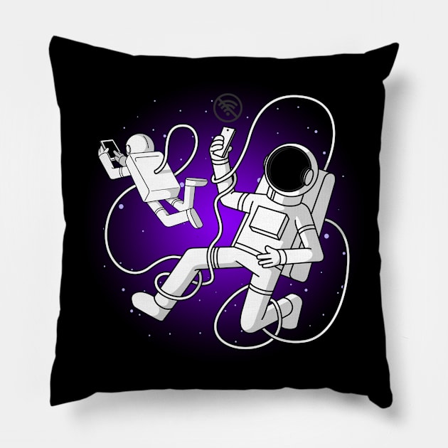 Astronaut and the Internet Space Pillow by CANVAZSHOP