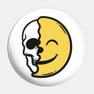 Skull and Smile Emoticon Pin