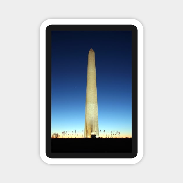 Washington Monument at Dusk - Washington D.C. Magnet by searchlight