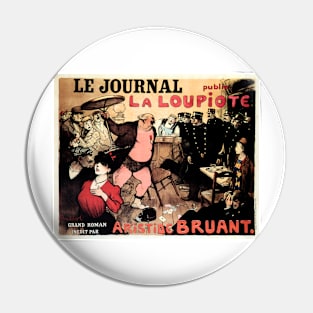 Le Journal LA LOUPIOTE Vintage French Magazine Art Cover Advertisement Pin