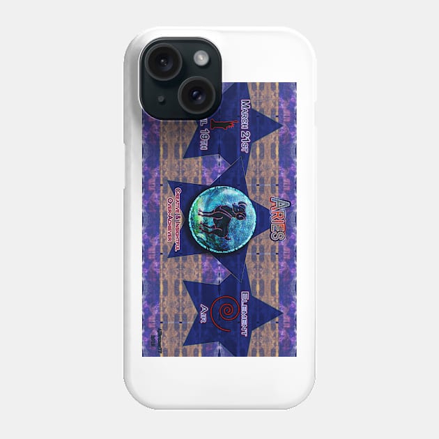 Zo-Disc Aries with background v1 Phone Case by ajbruner77