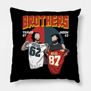 Kelce Brothers Comic Style Pillow