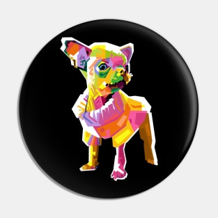 Chihuahua Pop Art Pin