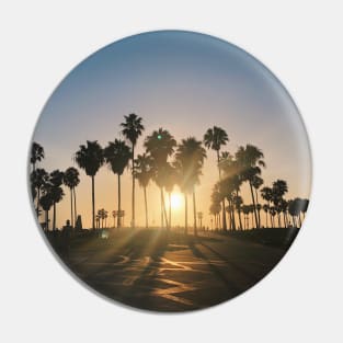 Venice Beach Sunset Lens Flare Pin