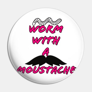 Wormy Moustache Pink - Scandoval Pin