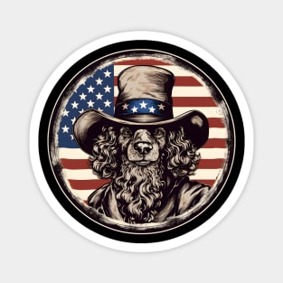 Patriotic Poodle Magnet