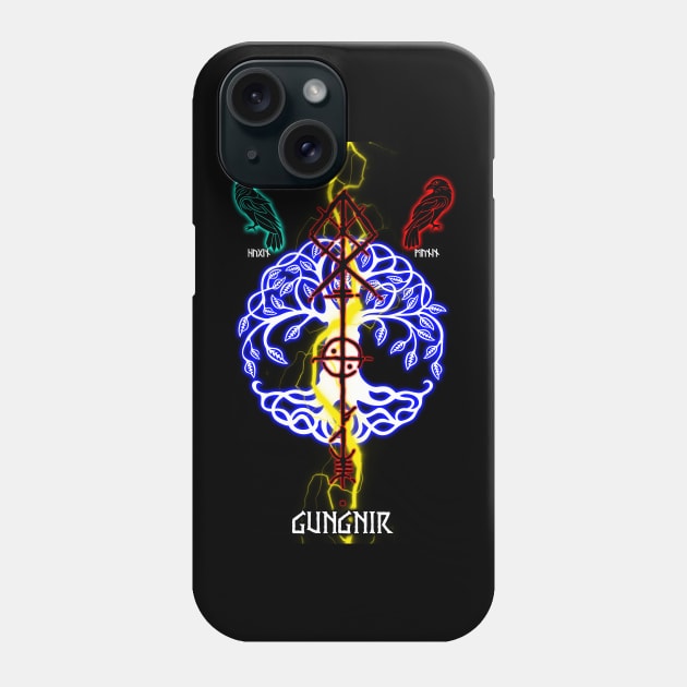 Gungnir odin spear red thunder Phone Case by Korvus78