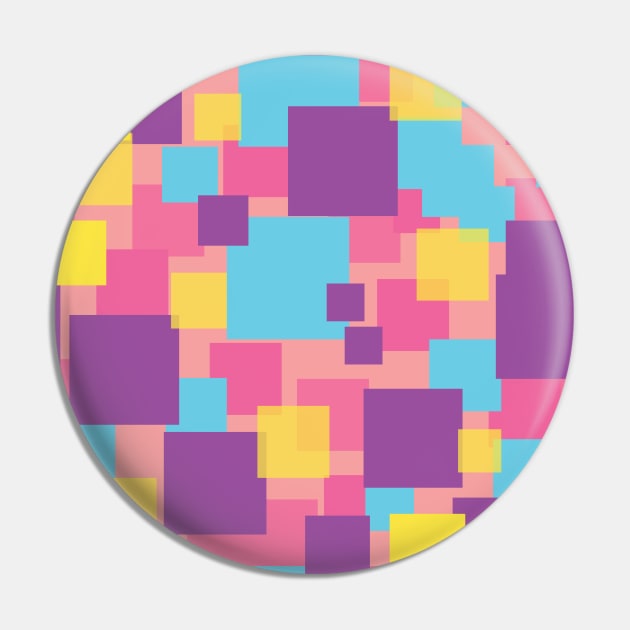 Pastel Color Block Art Pin by KarmicKal