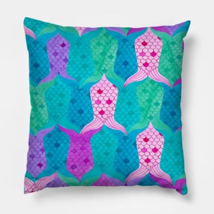 Tessellating Mermaid Tails Pillow