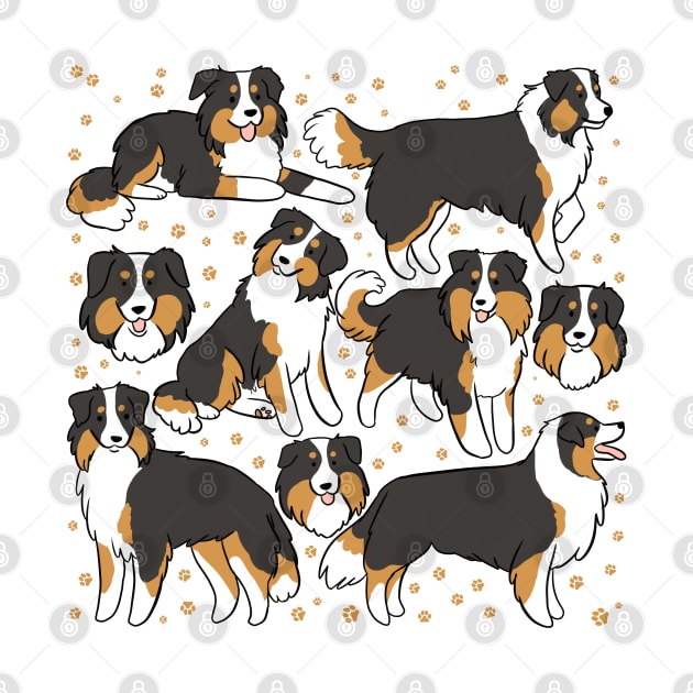 Minature australian shepherd illustration by Yarafantasyart