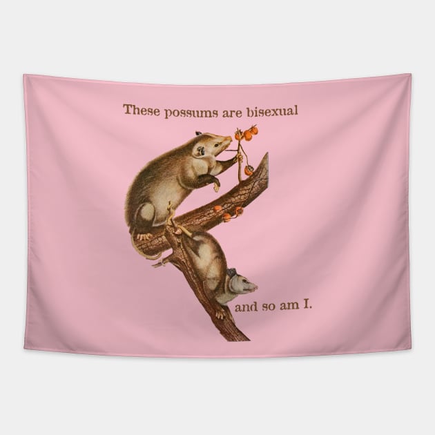 These Possums Are Bisexual and So Am I Tapestry by cobwebjr