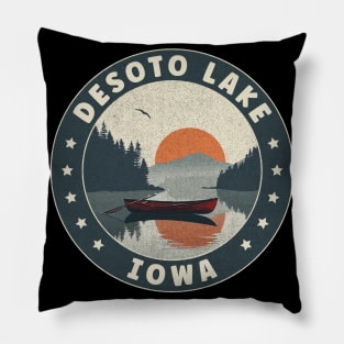 DeSoto Lake Iowa Sunset Pillow