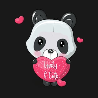 cute animal friendly panda T-Shirt