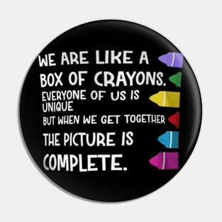 Teacher We Are Like A Box Of Crayons Pin