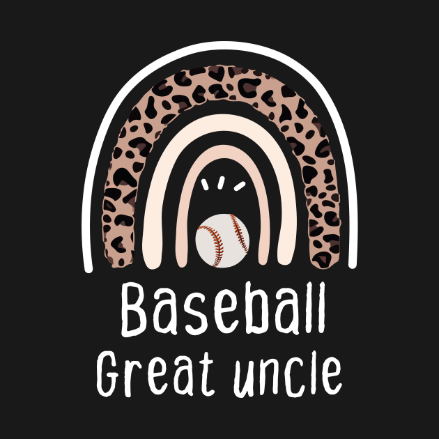 baseball Great uncle, baseball gift for Great uncle, Leopard Rainbow baseball gift by foxfieldgear