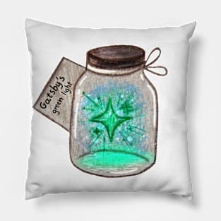 Gatsby's Green light Vase Pillow