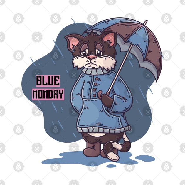 BLUE MONDAY CAT by madihaagill@gmail.com