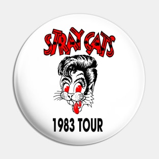 1983 tour rock band punk cats Pin