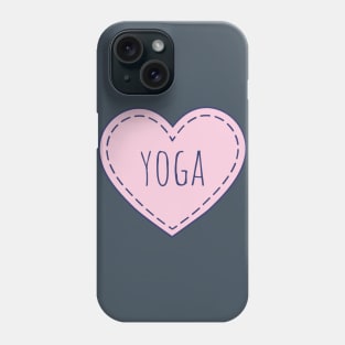 Love Yoga Pink heart Namaste in my heart Phone Case