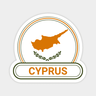Cyprus Country Badge - Cyprus Flag Magnet
