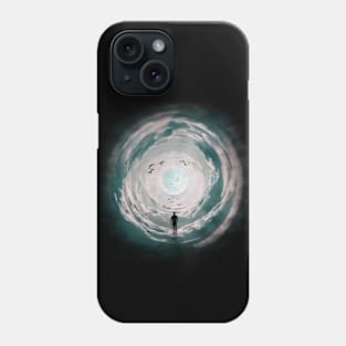 Silhouette to the moon Phone Case