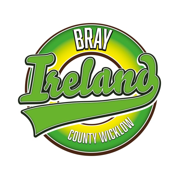 Bray County Wicklow Ireland retro logo by nickemporium1