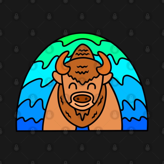 Funny Wood Bison by Andrew Hau