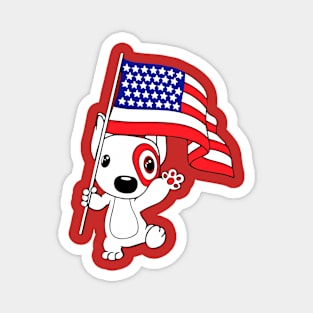 American Flag Bullseye Team Member Magnet