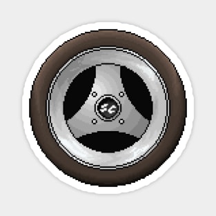 Pixelart 3 Spoke Wheel Magnet