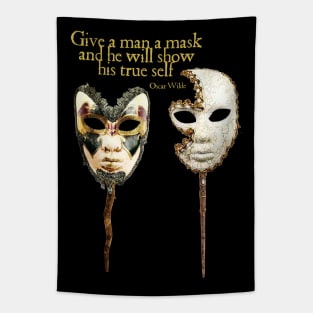 Give a Man a Mask - Oscar Wilde Tapestry