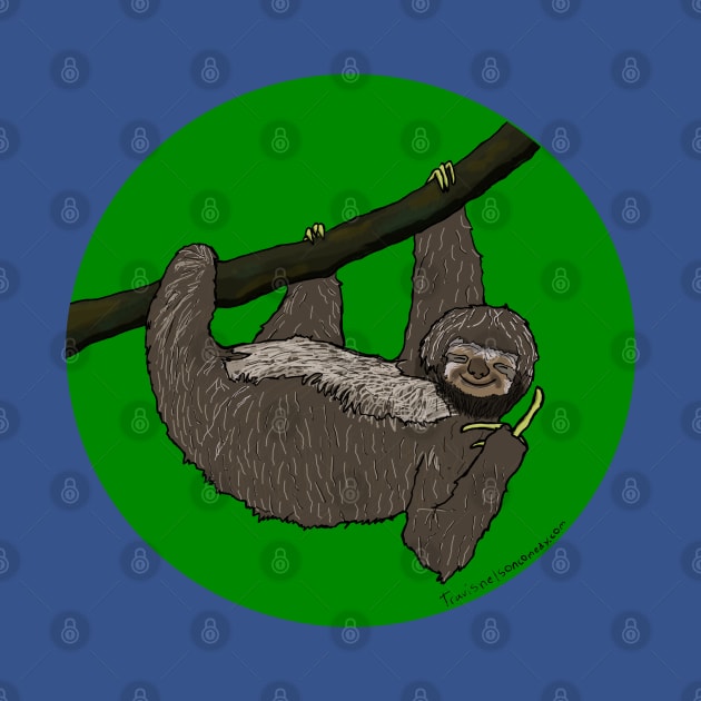One-Toed Sloth by Travisisjoking