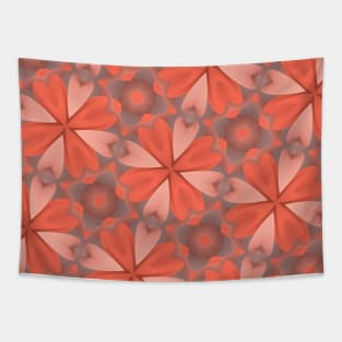 Red and grey floral pattern design Tapestry