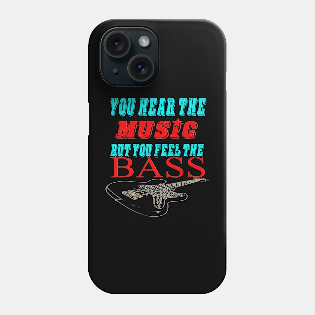 Bassist YOU HEAR THE MUSIC Phone Case by Skull Listening To Music