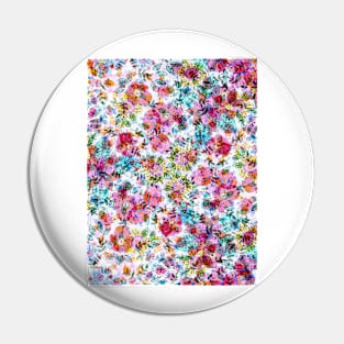 Rainbow Floral Pattern Pin