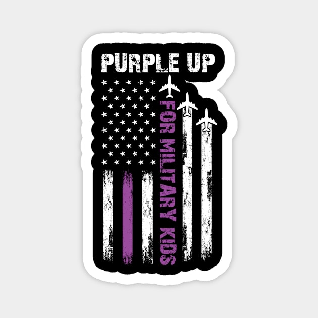 Purple Up For Military Kids Military Child Month Magnet by lowkeya