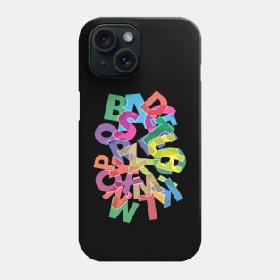 Bright dancing alphabet letters Phone Case