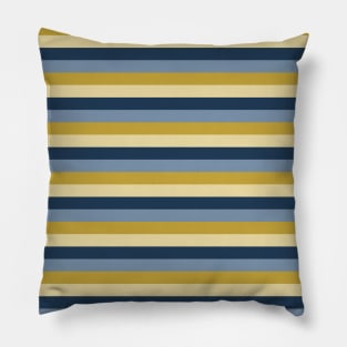 Retro Mustard Blue Modern Pattern Pillow