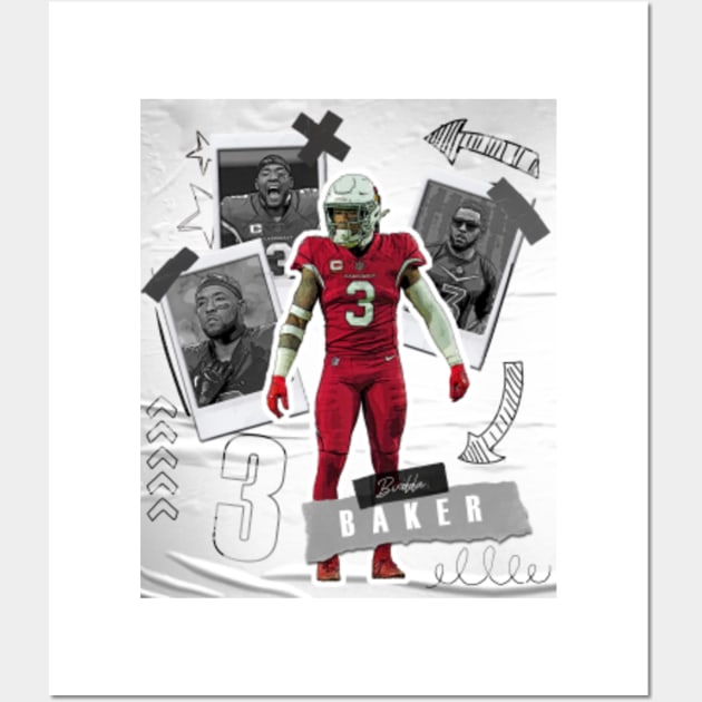 Budda Baker Football Paper Poster Cardinals 3 Long Sleeve T-Shirt