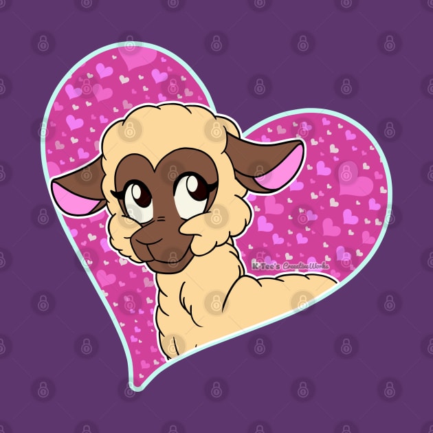 Sweet Sheep - Valentine's Day (Pink Sugar, Close-up) by K-Tee's CreeativeWorks