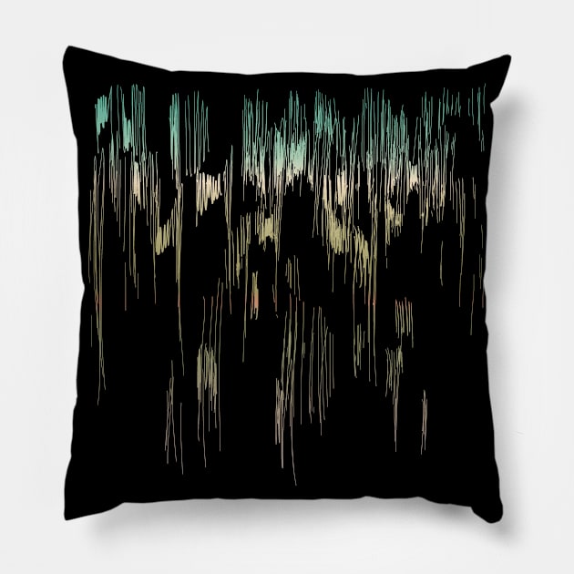 Horror Halloween Lines Pillow by Nikokosmos