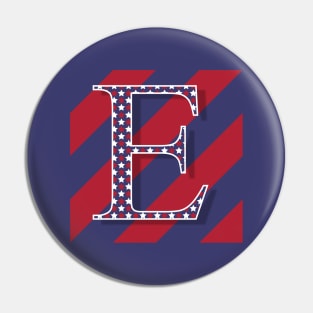 Old Glory Letter E Pin