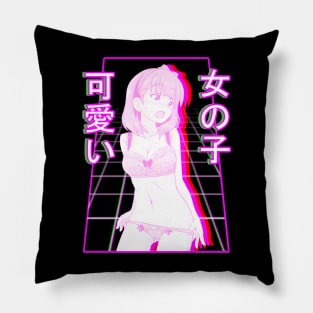 Aesthetic Japanese Girl 28 v2 Pillow