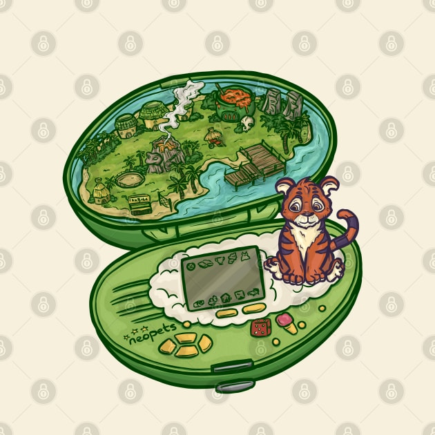 Mystery Island Kougra Pocket Neopet by Jewelia