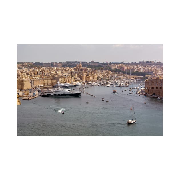 View to the medieval city of Birgu (Vittoriosa), Malta by lena-maximova