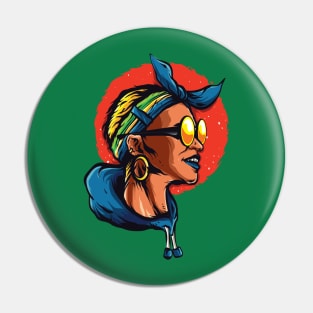 afro woman Pin