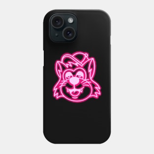 Retro cat neon Phone Case