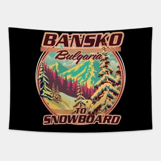 Bankso Bulgaria to Snowboard Tapestry