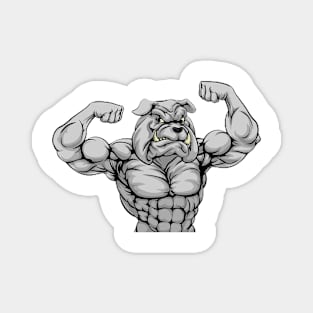 jacked bull dog Magnet